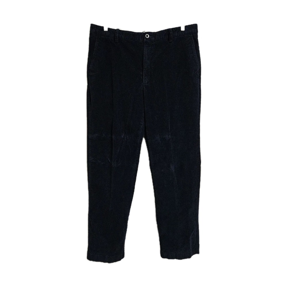 L. L. Bean Corduroy Pants Mens 38 Navy Blue Classic Fit Stretch Trousers Preppy
